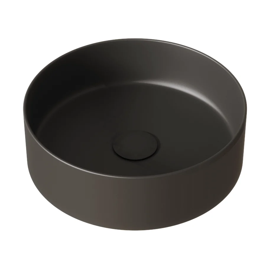 dana-2 Lavabo cerámico Dana para muebles de baño sobre encimera, en negro