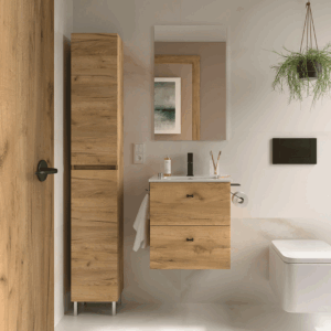 Conjunto de baño Inara suspendido con 2 cajones y lavabo porcelánico - Imagen 3