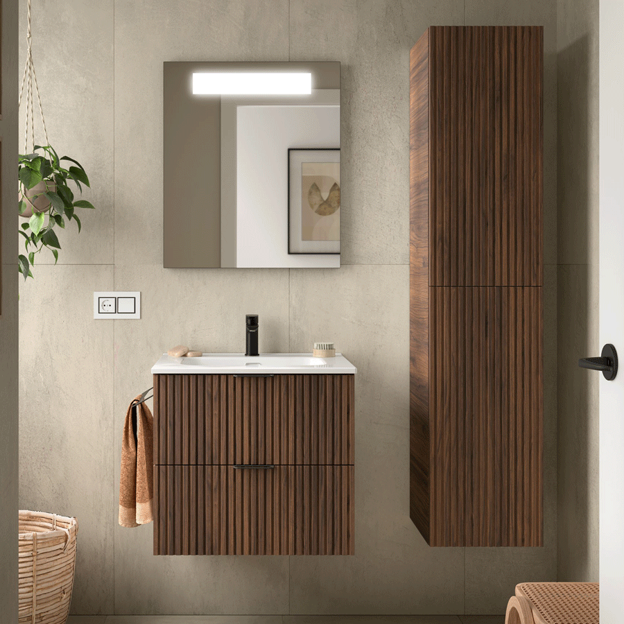 dos-cajones-maya-1 Conjunto de baño Biba con 2 cajones y lavabo porcelánico - Imagen 1