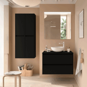 Mueble de baño suspendido Noja con 2 cajones y tapa para lavabo sobre encimera - Imagen 7