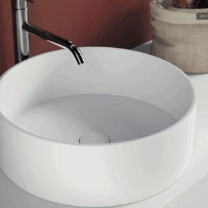 Lavabo cerámico Dana para muebles de baño sobre encimera - Imagen 4