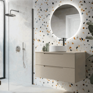Mueble de baño Miami suspendido con 2 cajones y tapa lacada - Imagen 3