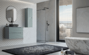 Mueble de baño Miami suspendido con 2 cajones y tapa lacada - Imagen 8