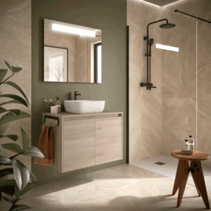 Mueble de baño suspendido Noja con tapa para lavabo sobre encimera - Imagen 8