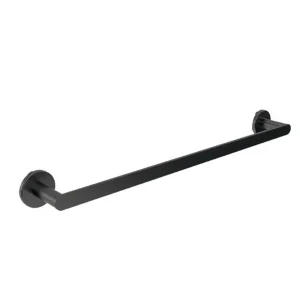 Toallero de baño Practic de 40/50 cm en acero inoxidable, en negro