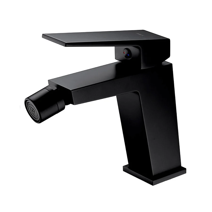 negro-bide Grifo monomando bidé serie Art de Imex, en negro