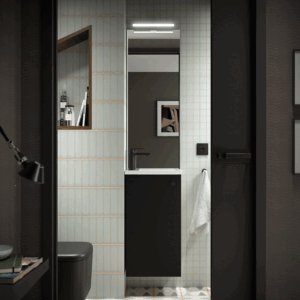 Conjunto de baño Marville con una puerta, lavabo micro de carga mineral y espejo incluido - Imagen 8