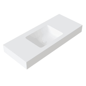 Conjunto mueble de baño suspendido Bahía 100 cm con lavabo Nerea color Arguilla - Imagen 2