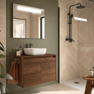 Mueble de baño suspendido Noja con tapa para lavabo sobre encimera - Imagen 5