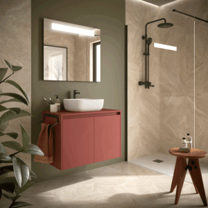 Mueble de baño suspendido Noja con tapa para lavabo sobre encimera - Imagen 6