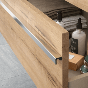 Mueble de baño Attila con 4 cajones, doble lavabo porcelánico - Imagen 8
