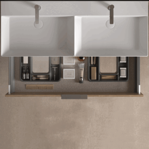 Mueble de baño suspendido Carmen 80 cm con lavabo Aire y 2 cajones - Imagen 8