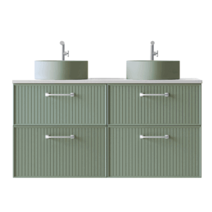 Mueble de baño suspendido Carmen 80 cm con lavabo Aire y 2 cajones - Imagen 4