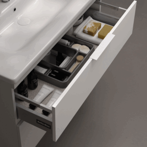 Mueble de baño suspendido Carmen 80 cm con lavabo Aire y 2 cajones - Imagen 9