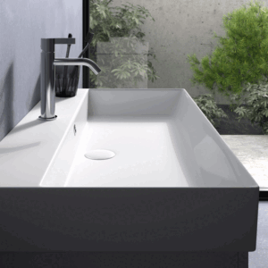 Mueble de baño Elena con lavabo One 60cm, diseño moderno integrado en porcelana - Imagen 5