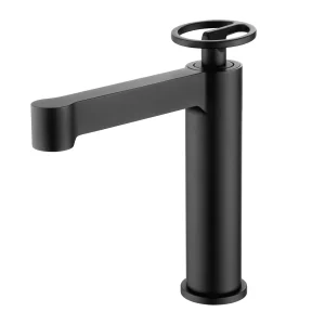 Grifo monomando de lavabo serie Olimpo de Imex, en negro