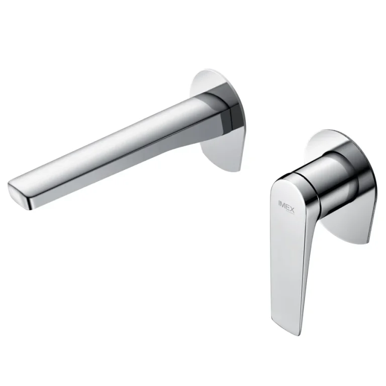 Grifo empotrado de lavabo monomando serie Delos de Imex, en cromo