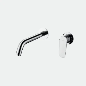 Grifería monomando empotrada para lavabo Bélgica IMEX | Grifo de pared negro o cromo, en cromo