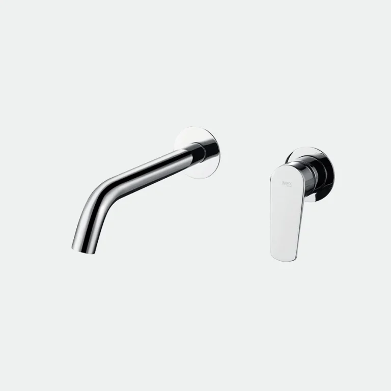 Grifería monomando empotrada para lavabo Bélgica IMEX | Grifo de pared negro o cromo, en cromo