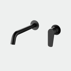 Grifería monomando empotrada para lavabo Bélgica IMEX | Grifo de pared negro o cromo - Imagen 2