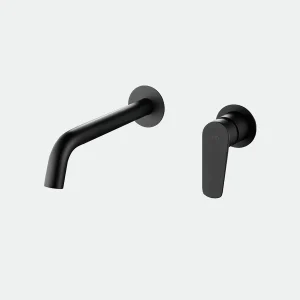 Grifería monomando empotrada para lavabo Bélgica IMEX | Grifo de pared negro o cromo, en negro