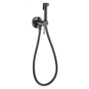 Grifería de bidé empotrada monomando serie Bless de Imex, en gris oscuro