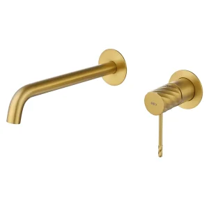 Grifo de lavabo empotrado monomando serie Bless de Imex, en dorado