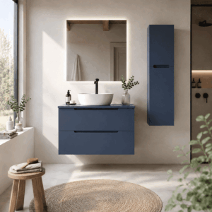 Mueble de baño Kairo suspendido con lavabo porcelánico y 2 cajones - Imagen 3