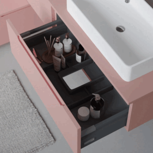 Mueble de baño Kairo suspendido con lavabo porcelánico y 2 cajones - Imagen 12