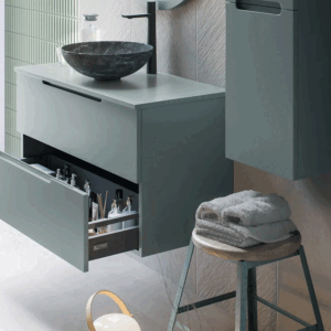 Mueble de baño Kairo suspendido con lavabo porcelánico y 2 cajones - Imagen 13