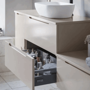 Mueble de baño Kairo suspendido con lavabo porcelánico y 2 cajones - Imagen 11