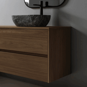 Mueble de baño Montreal suspendido con tapa para lavabo sobre encimera - Imagen 9