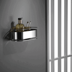 Jabonera frontal Anga, accesorio de baño en acero S304 con diseño moderno - Imagen 6
