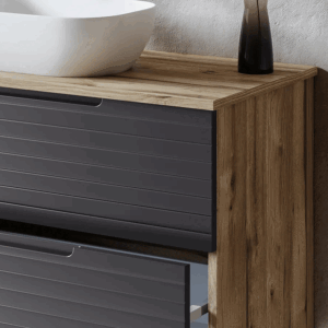 Mueble de baño Roma con tres cajones y patas para lavabo sobre encimera - Imagen 9