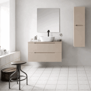 Mueble de baño Kairo suspendido con lavabo porcelánico y 2 cajones - Imagen 8