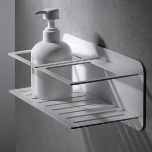 Jabonera frontal Imán, accesorio de baño en acero S304 en varios acabados, en blanco, ambientado en baño