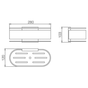 Jabonera frontal Anga, accesorio de baño en acero S304 con diseño moderno - Imagen 7