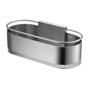 Jabonera frontal Anga, accesorio de baño en acero S304 con diseño moderno, en acero