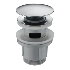 Válvula click-clack de PVC para lavabo en acabado cromo