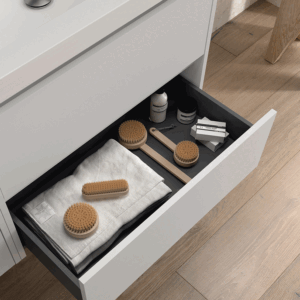 Mueble de baño suspendido Noja con 2 cajones y lavabo de porcelana - Imagen 10