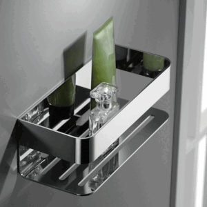 Jabonera frontal Mayura, accesorio de baño en acero S304 en varios acabados