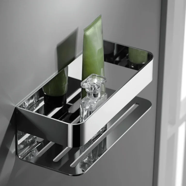 Jabonera frontal Mayura, accesorio de baño en acero S304 en varios acabados