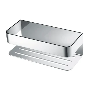 Jabonera frontal Mayura, accesorio de baño en acero S304 en varios acabados, en cromo
