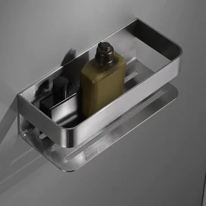 Jabonera frontal Mayura, accesorio de baño en acero S304 en varios acabados, en acero, ambientado en baño