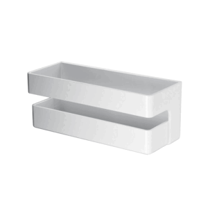 Jabonera frontal de PVC, accesorio de baño en blanco mate y negro mate - Imagen 2