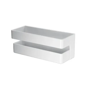Jabonera frontal de PVC, accesorio de baño en blanco mate y negro mate, en blanco