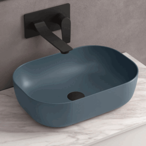 Lavabo de posar Carla, lavabo sobre encimera de porcelana para baño moderno - Imagen 2
