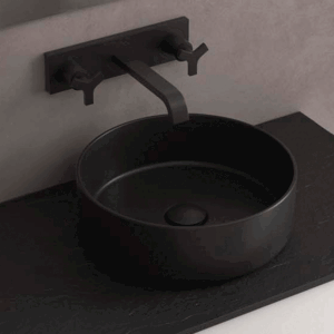 Lavabo sobre encimera Kandy circular en porcelana para baño moderno - Imagen 2