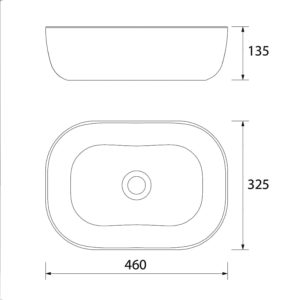 Lavabo de posar Carla, lavabo sobre encimera de porcelana para baño moderno - Imagen 6