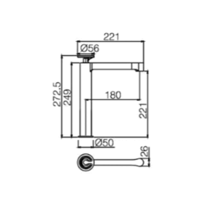 Grifo monomando lavabo alto Olimpo, diseño moderno para baño elegante - Imagen 10